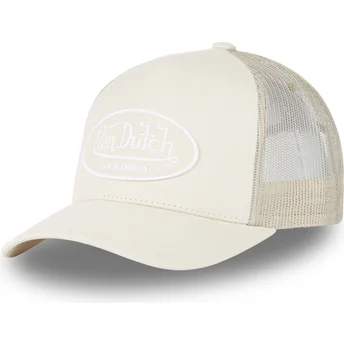 Casquette trucker beige ajustable LOF B5B Von Dutch