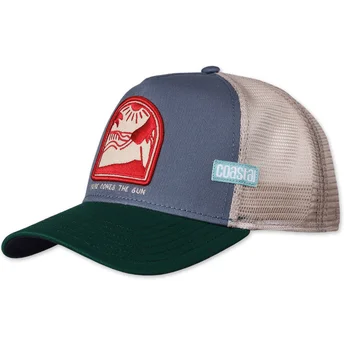 Casquette trucker bleue et verte Here Comes The Sun HFT Coastal