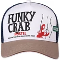 hvid-og-brun-trucker-kasket-funky-crab-hostel-hft-fra-coastal