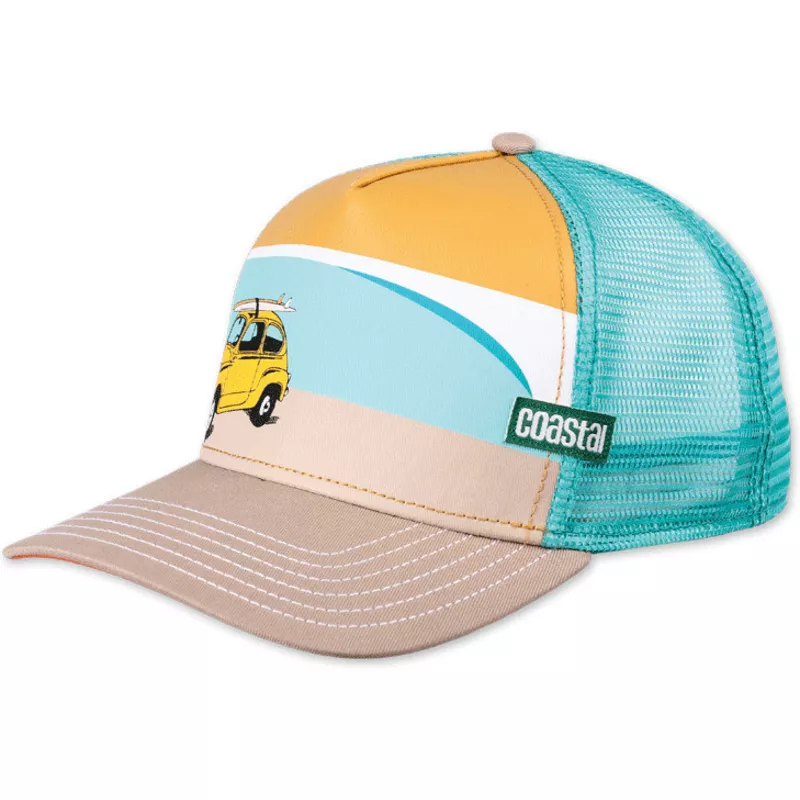 coastal-surfy-car-hft-beige-orange-and-blue-trucker-hat