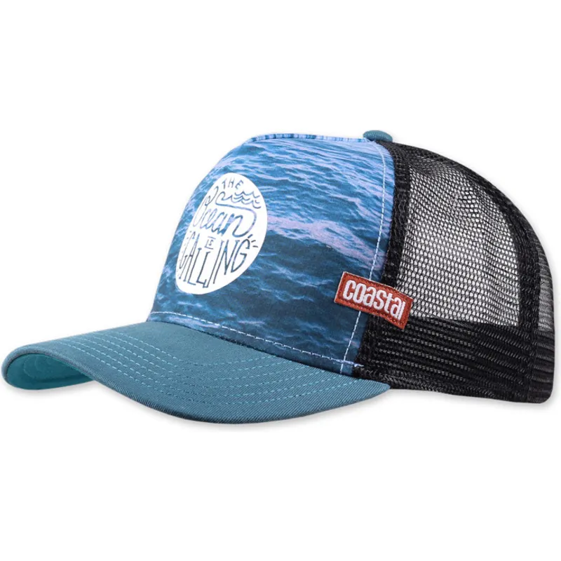 petten-gebogen-blauw-snapback-the-ocean-is-calling-hft-van-coastal