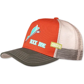 Casquette trucker orange Duck Dive HFT Coastal