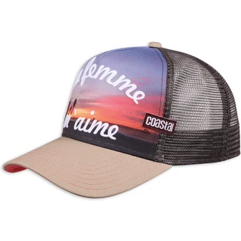 Petten gebogen multicolor snapback van Coastal