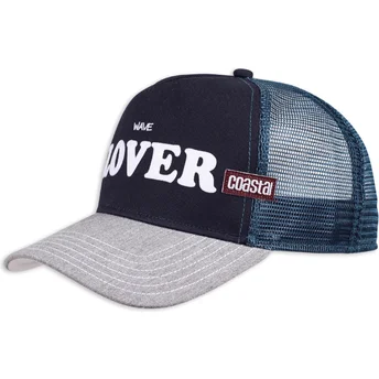 Casquette trucker bleue marine et grise Wave Lover HFT Coastal