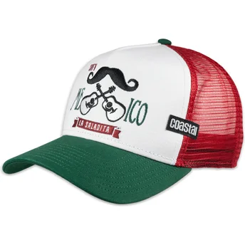 Petten gebogen meerkleurig snapback , Mexican Mustache HFT van Coastal