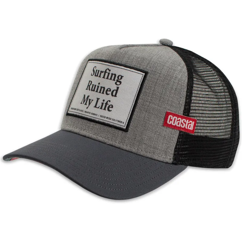 petten-gebogen-grijs-snapback-surfing-ruined-my-life-hft-van-coastal petten-gebogen-grijs-snapback-surfing-ruined-my-life-hft-van-coastal