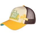 casquette-trucker-jaune-et-marron-its-better-in-the-bahamas-hft-coastal