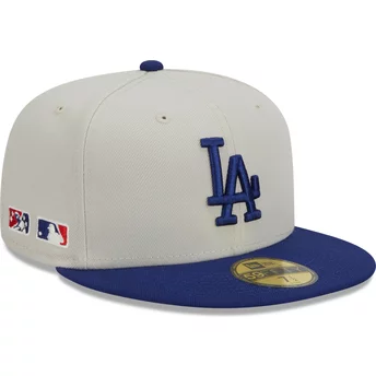 Gorra plana gris y azul ajustada 59FIFTY Farm Team de Los Angeles Dodgers MLB de New Era