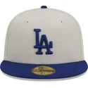 casquette-plate-grise-et-bleue-ajustee-59fifty-farm-team-los-angeles-dodgers-mlb-new-era