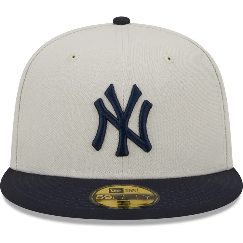 New York Yankees New Era 5950 Basic Fitted Hat - White/Navy