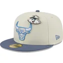 casquette-plate-grise-et-bleue-ajustee-59fifty-the-elements-air-pin-chicago-bulls-nba-new-era