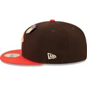 casquette-plate-marron-et-rouge-ajustee-59fifty-the-elements-fire-pin-miami-heat-nba-new-era