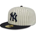 petten-plat-beige-fitted-59fifty-retro-script-van-new-york-yankees-mlb-van-new-era