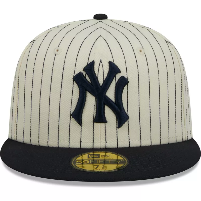 Gorra plana azul marino y gris ajustada 59FIFTY Team City Patch de New York  Yankees MLB de New Era