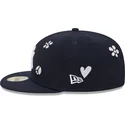 casquette-plate-bleue-marine-ajustee-59fifty-sunlight-pop-new-york-yankees-mlb-new-era