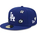 casquette-plate-bleue-ajustee-59fifty-sunlight-pop-los-angeles-dodgers-mlb-new-era