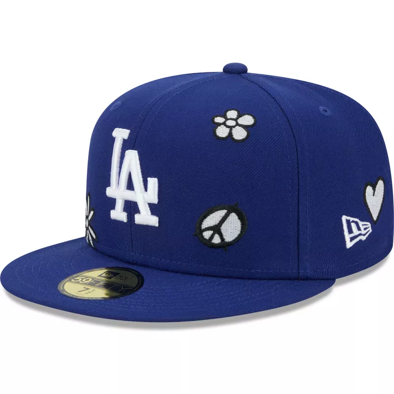 New Era Flat Brim 59FIFTY Sunlight Pop Los Angeles Dodgers MLB Blue Fitted  Cap