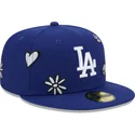 casquette-plate-bleue-ajustee-59fifty-sunlight-pop-los-angeles-dodgers-mlb-new-era