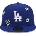 casquette-plate-bleue-ajustee-59fifty-sunlight-pop-los-angeles-dodgers-mlb-new-era