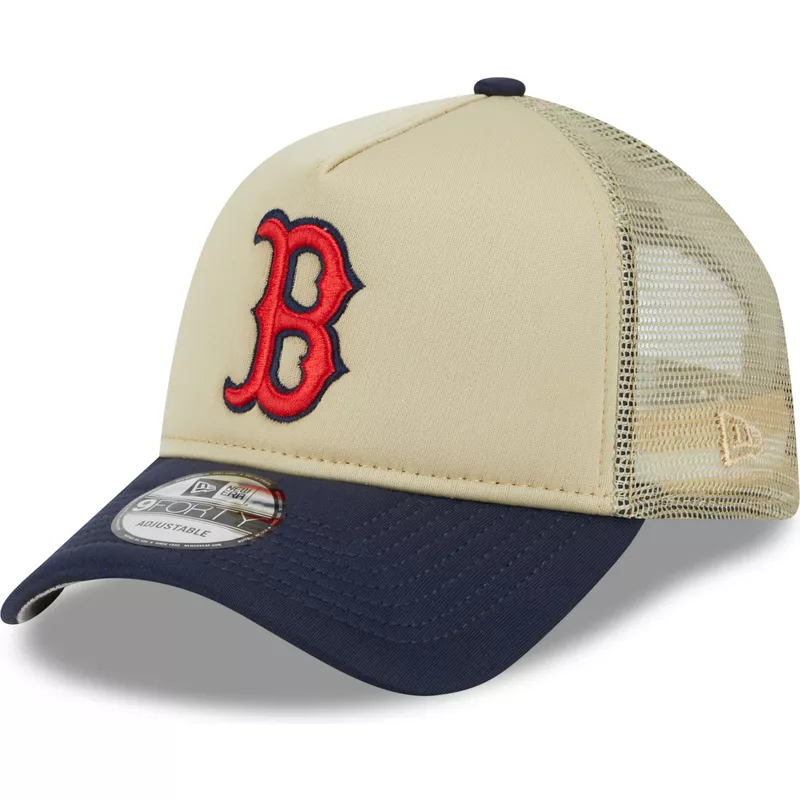 New Era Boston Red Sox 9FORTY A-Frame Snapback Black - Size One
