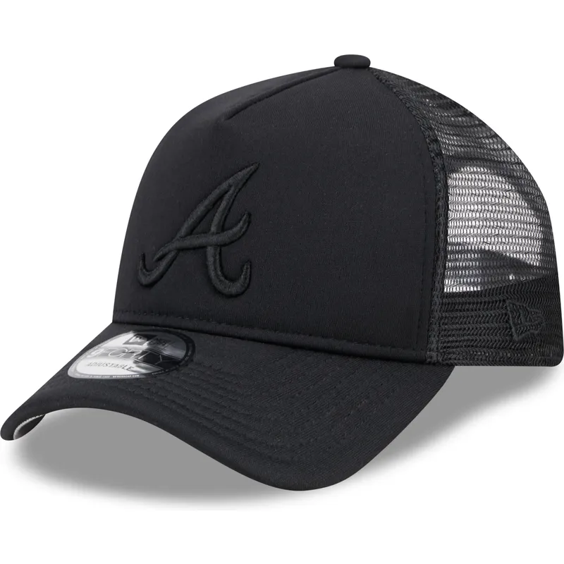 petten-gebogen-zwart-snapback-9forty-a-frame-all-day-van-atlanta-braves-mlb-van-new-era
