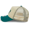 gorra-trucker-beige-y-verde-9forty-a-frame-all-day-trucker-de-oakland-athletics-mlb-de-new-era