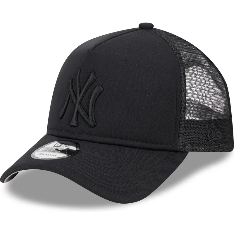 New Era Black Logo 9FORTY A Frame All Day Trucker New York Yankees