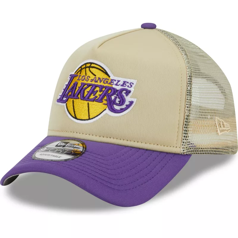 NEW ERA A-Frame Trucker Cap NBA Los Angeles Lakers Team Color