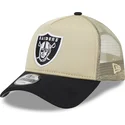 gorra-trucker-beige-y-negra-9forty-a-frame-all-day-trucker-de-las-vegas-raiders-nfl-de-new-era