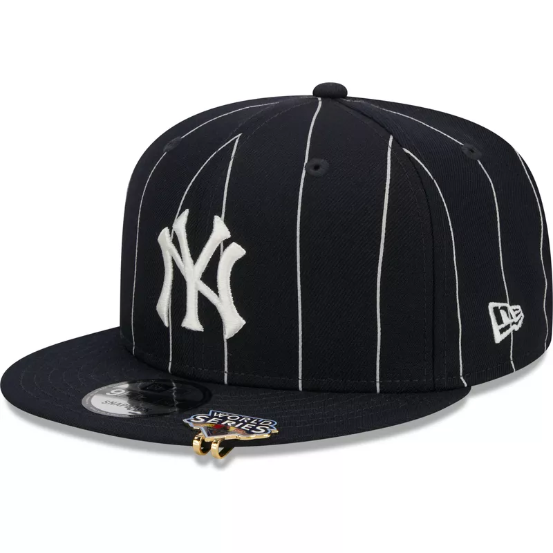 New Era Flat Brim 9FIFTY Pinstripe Visor Clip New York Yankees MLB Navy  Blue Snapback Cap