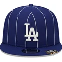 flad-bla-snapback-kasket-9fifty-pinstripe-visor-clip-fra-los-angeles-dodgers-mlb-fra-new-era