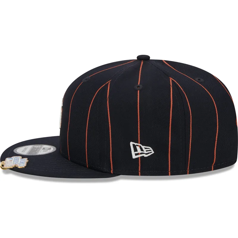 marineblaue-flache-snapback-kappe-9fifty-pinstripe-visor-clip-der-detroit-tigers-mlb-von-new-era