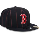 casquette-plate-bleue-marine-snapback-9fifty-pinstripe-visor-clip-boston-red-sox-mlb-new-era