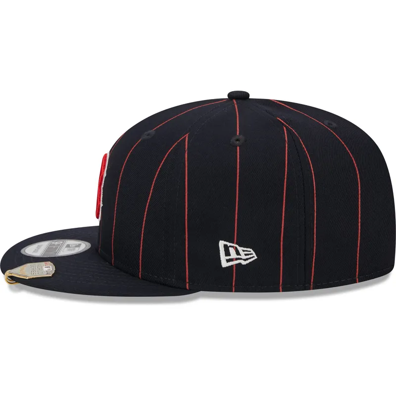 petten-plat-marineblauw-snapback-9fifty-pinstripe-visor-clip-van-boston-red-sox-mlb-van-new-era petten-plat-marineblauw-snapback-9fifty-pinstripe-visor-clip-van-boston-red-sox-mlb-van-new-era