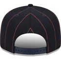 cappello-piatto-blu-marino-snapback-9fifty-pinstripe-visor-clip-di-boston-red-sox-mlb-di-new-era