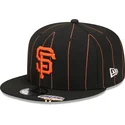 cappello-piatto-nero-snapback-9fifty-pinstripe-visor-clip-di-san-francisco-giants-mlb-di-new-era