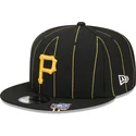 casquette-plate-noire-snapback-9fifty-pinstripe-visor-clip-pittsburgh-pirates-mlb-new-era