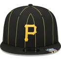 casquette-plate-noire-snapback-9fifty-pinstripe-visor-clip-pittsburgh-pirates-mlb-new-era