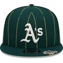 casquette-plate-verte-snapback-9fifty-pinstripe-visor-clip-oakland-athletics-mlb-new-era