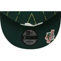 cappello-piatto-verde-snapback-9fifty-pinstripe-visor-clip-di-oakland-athletics-mlb-di-new-era