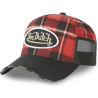 von-dutch-cla3-red-and-black-adjustable-trucker-hat