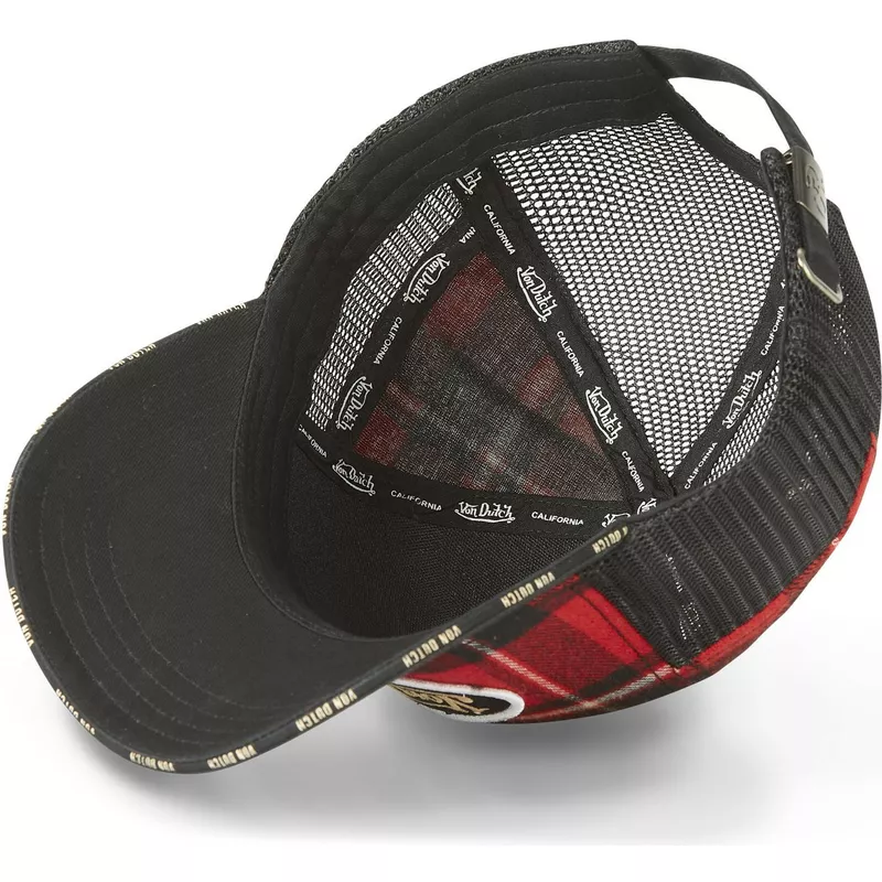von-dutch-cla3-red-and-black-adjustable-trucker-hat
