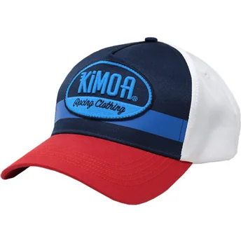 Casquette courbée bleue, blanche et rouge ajustable Team Turbo Kimoa