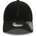 casquette-courbee-noire-ajustable-avec-logo-noir-9forty-repreve-tottenham-hotspur-football-club-premier-league-new-era