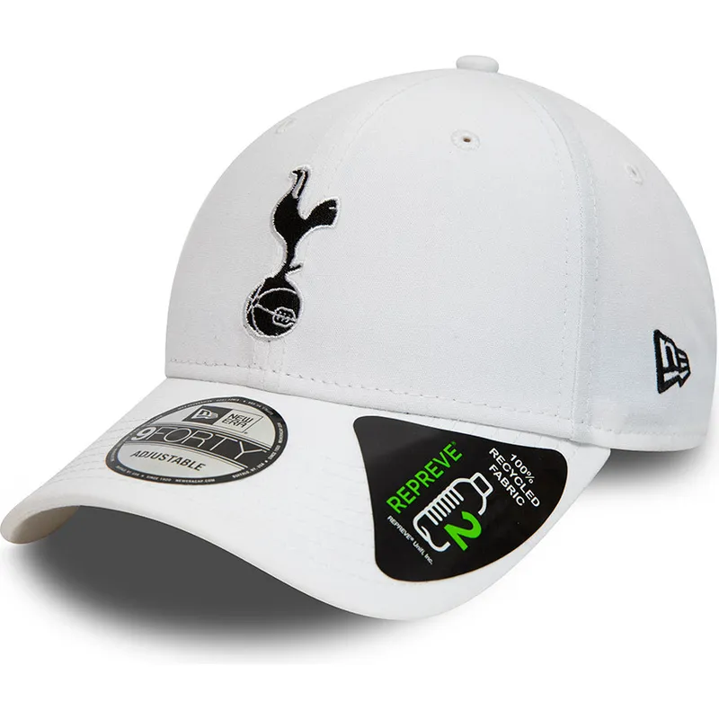 casquette-courbee-blanche-ajustable-9forty-repreve-tottenham-hotspur-football-club-premier-league-new-era