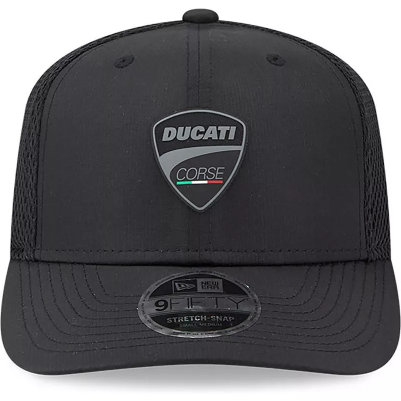 New Era 9FIFTY Stretch Snap Ripstop Ducati Motor MotoGP Black Trucker Hat