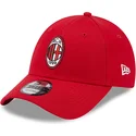 petten-gebogen-rood-verstelbaar-9forty-core-van-ac-milan-serie-a-van-new-era