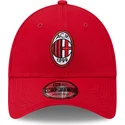 casquette-courbee-rouge-ajustable-9forty-core-ac-milan-serie-a-new-era