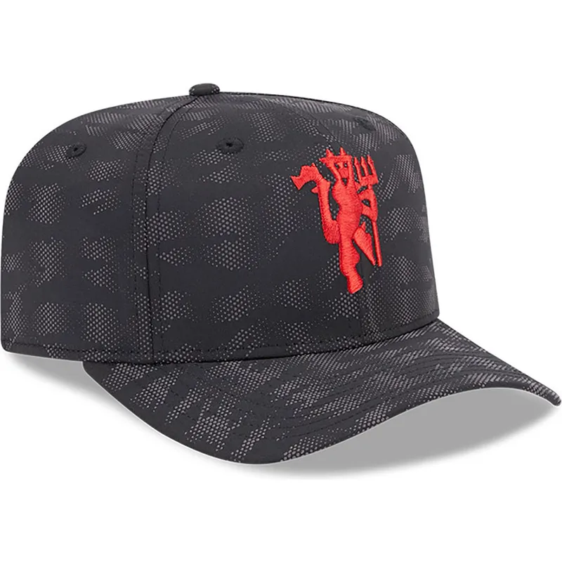 Casquette Snapback New Era Manchester United Devil - Noir - Ajustable - Sous Licence Officielle
