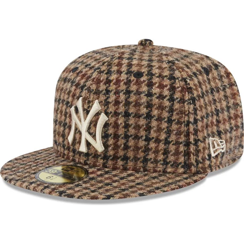 petten-plat-bruin-aangepast-59fifty-harris-tweed-van-new-york-yankees-mlb-van-new-era petten-plat-bruin-aangepast-59fifty-harris-tweed-van-new-york-yankees-mlb-van-new-era